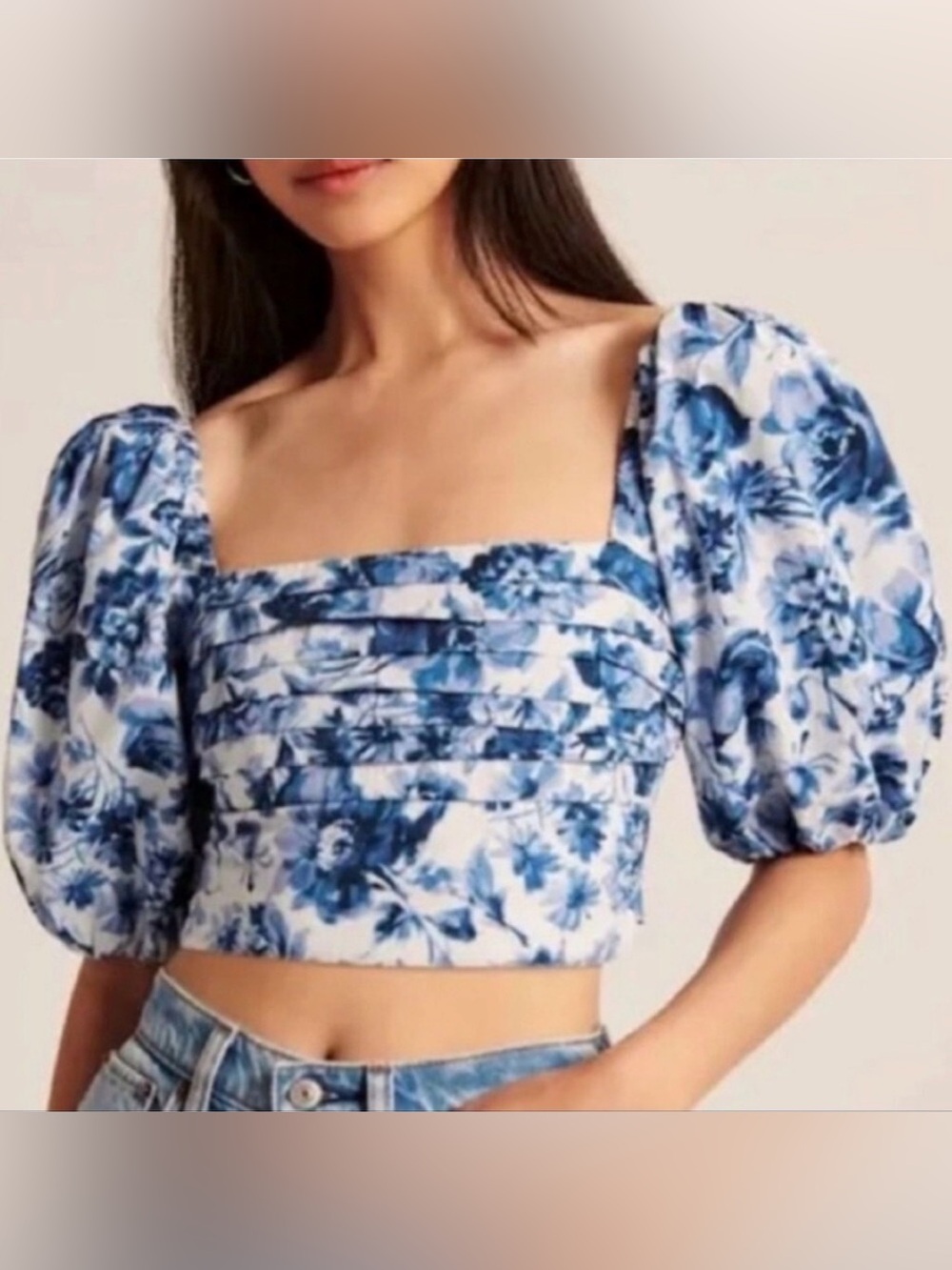 Abercrombie & Fitch Emerson Floral Puff Sleeve